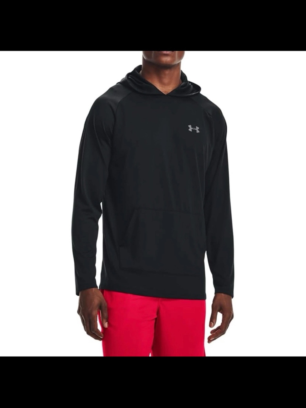 Under Armour Mens Large UA Tech 2.0 Hoodie Long Sleeve Athletic Shirt Sheer Mesh